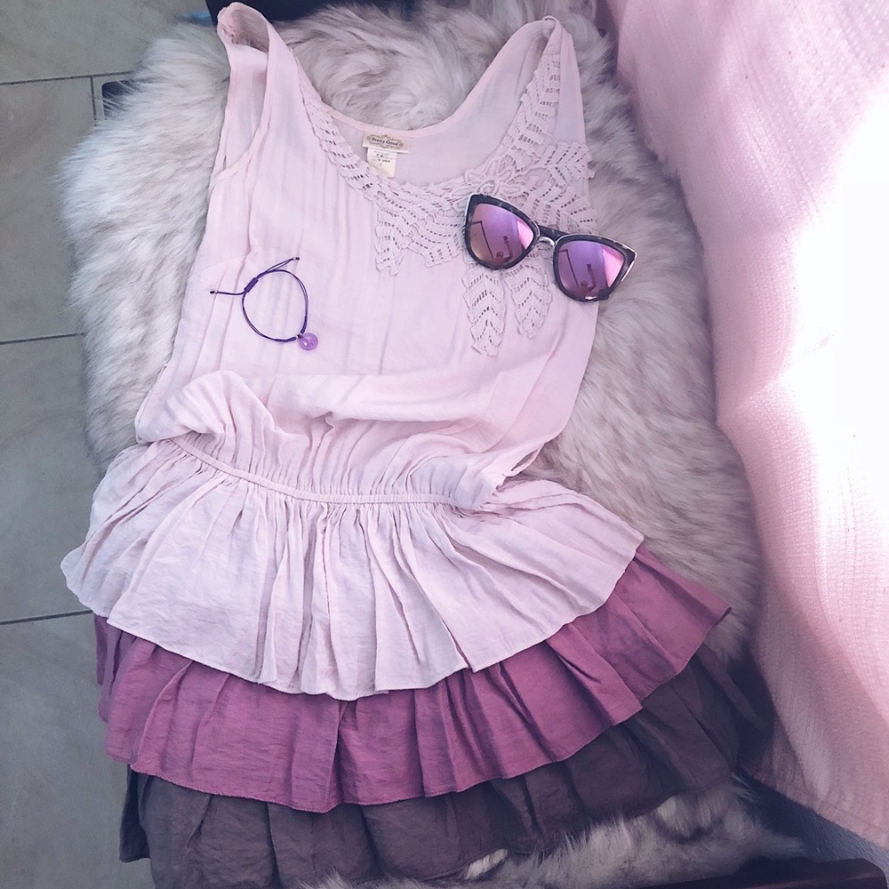 Pretty Good Ruffle Gradient Dress